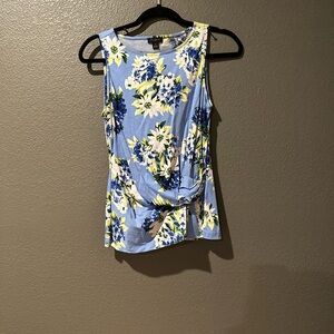XS Ann Taylor Floral Sleeveless Formal Top